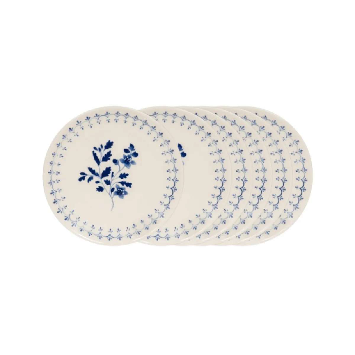 Table Passion Bleue Assiette À Dessert Appoline 21 Cm (Lot De 6)