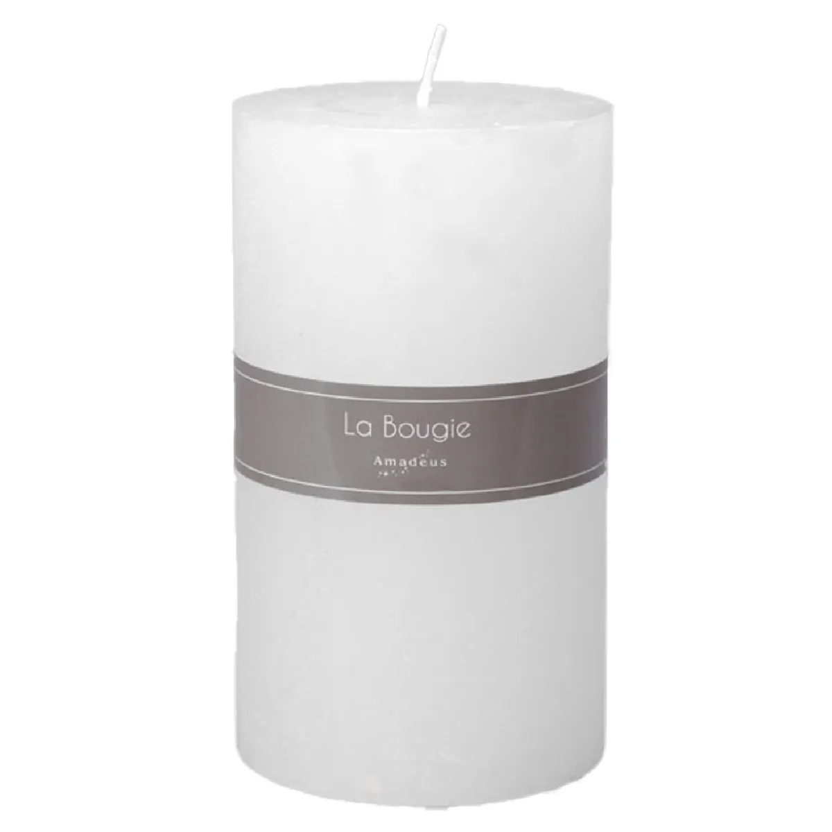 Amadeus - Lot de 6 bougies maxi cylindre - Blanc - Image 2