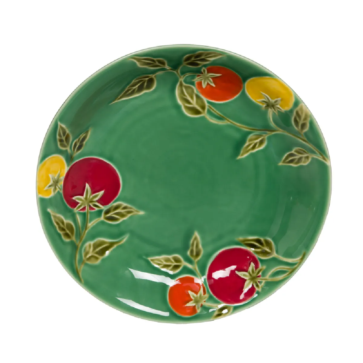 Table Passion Vert Plat Rond Pomodoro 30 Cm - Grès - Image 3