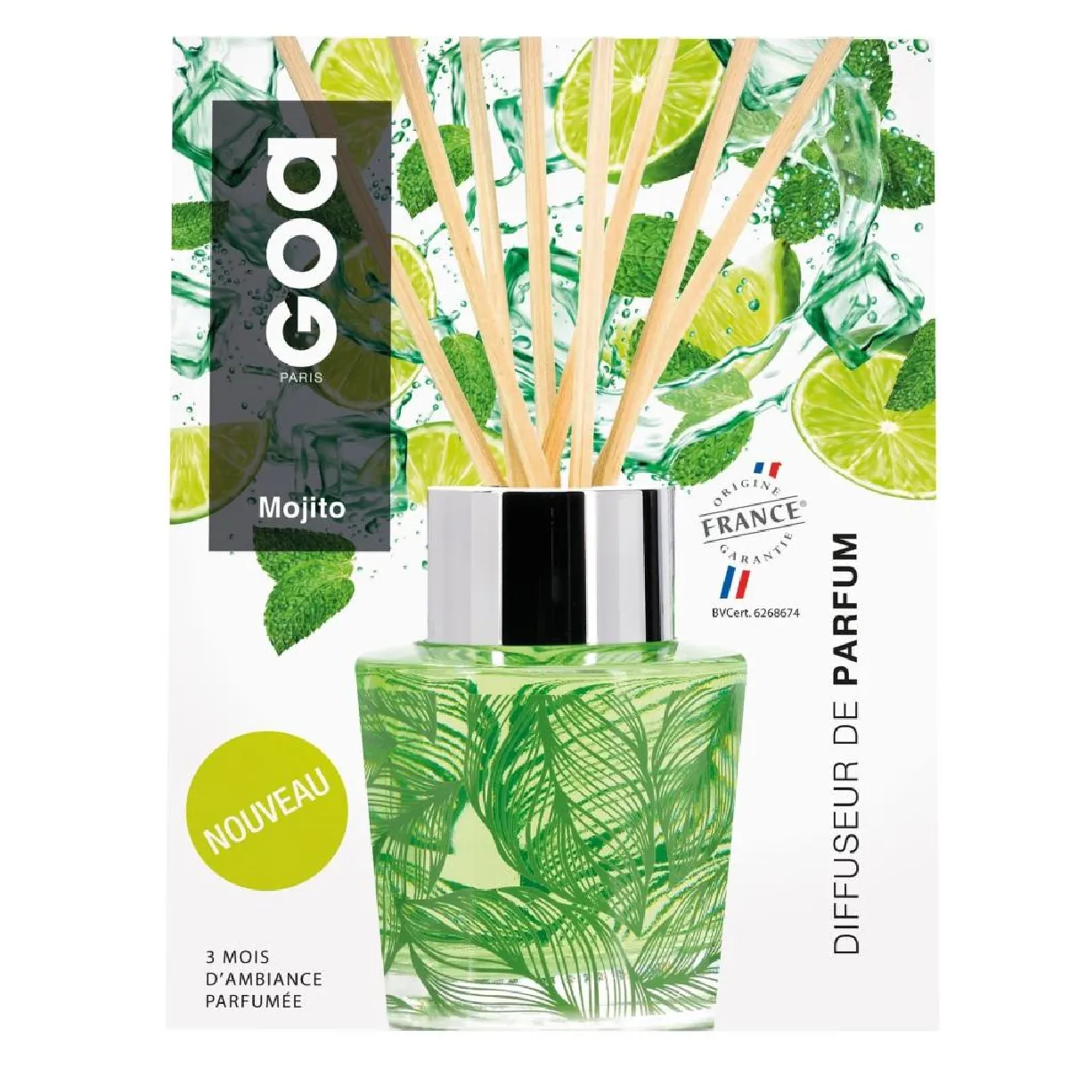 Goa Vert Diffuseur À Bâtons Mojito