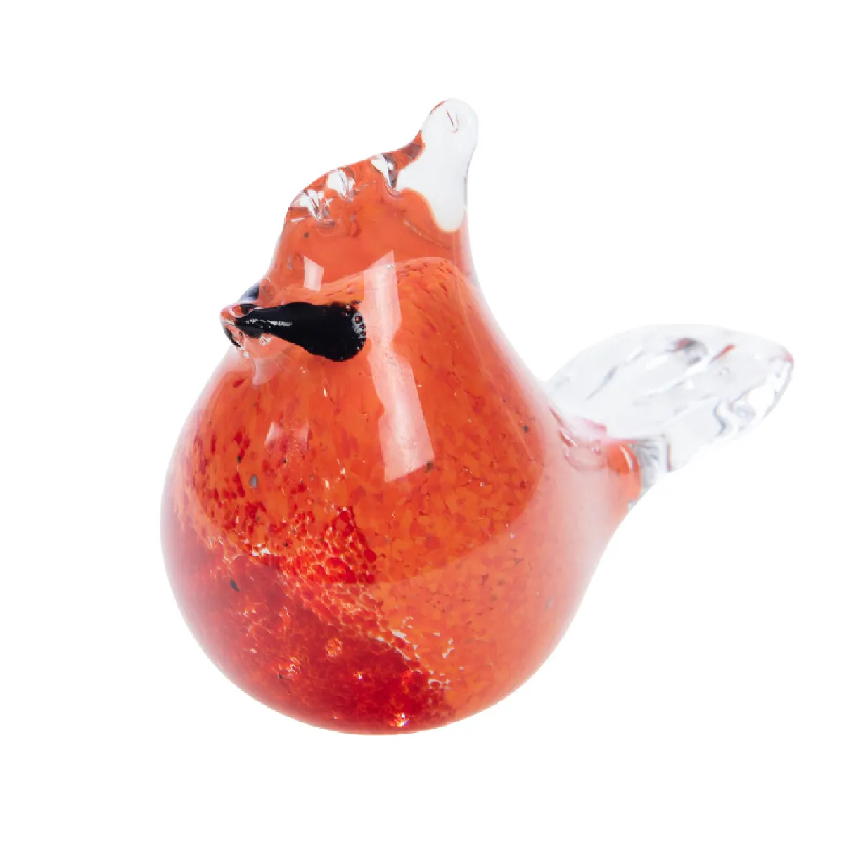 Non Communiqué Rouge Statue : Oiseau Crète Sulfure - Amadeus - Verre - Image 3
