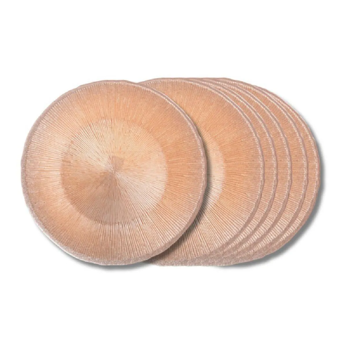 Assiette plate Glitter doré 28 cm (lot de 6)