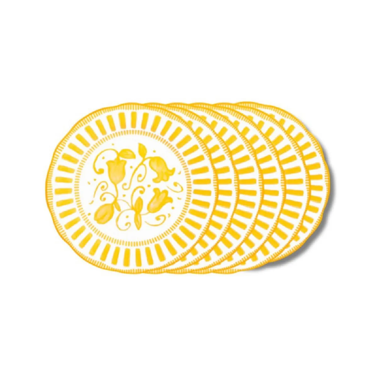 Assiette à dessert Napoli jaune 21 cm (lot de 6)