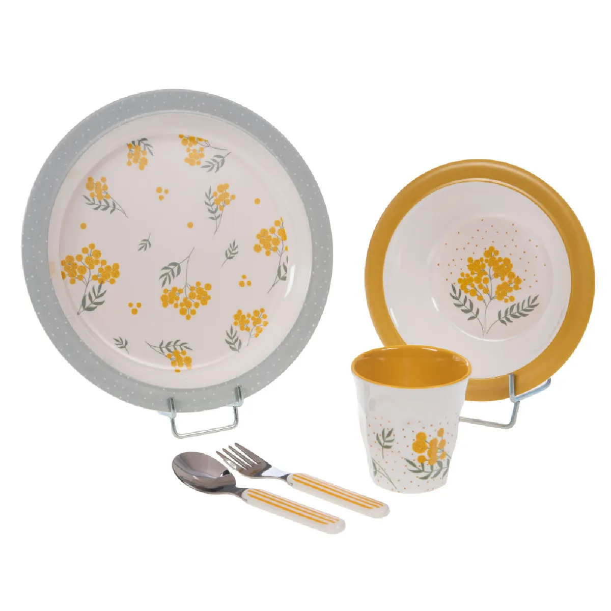 Amadeus - Coffret Déjeuner Enfant - 5 Pièces - Jaune - Image 4