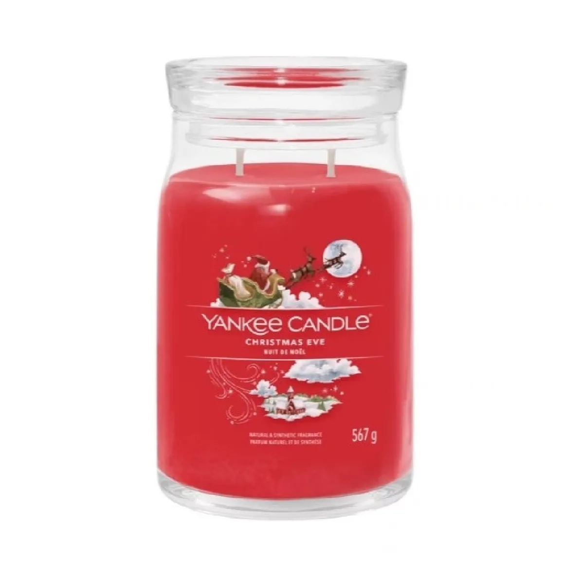 Yankee_candle Nuit de Noël grand modèle - Rouge