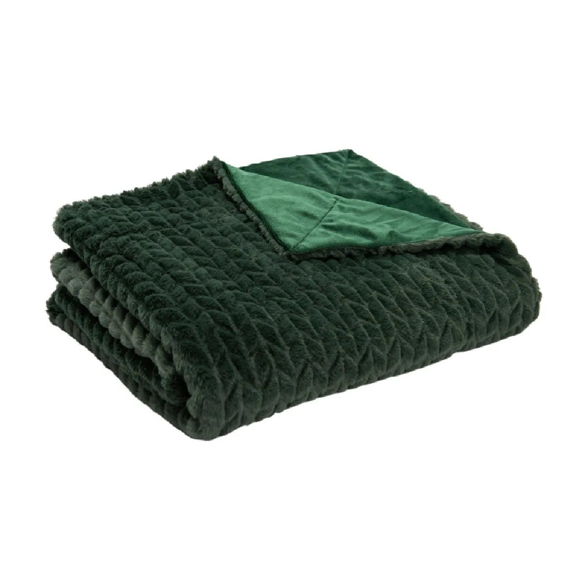 AMADEUS Plaid Chevron vert 130x170 cm