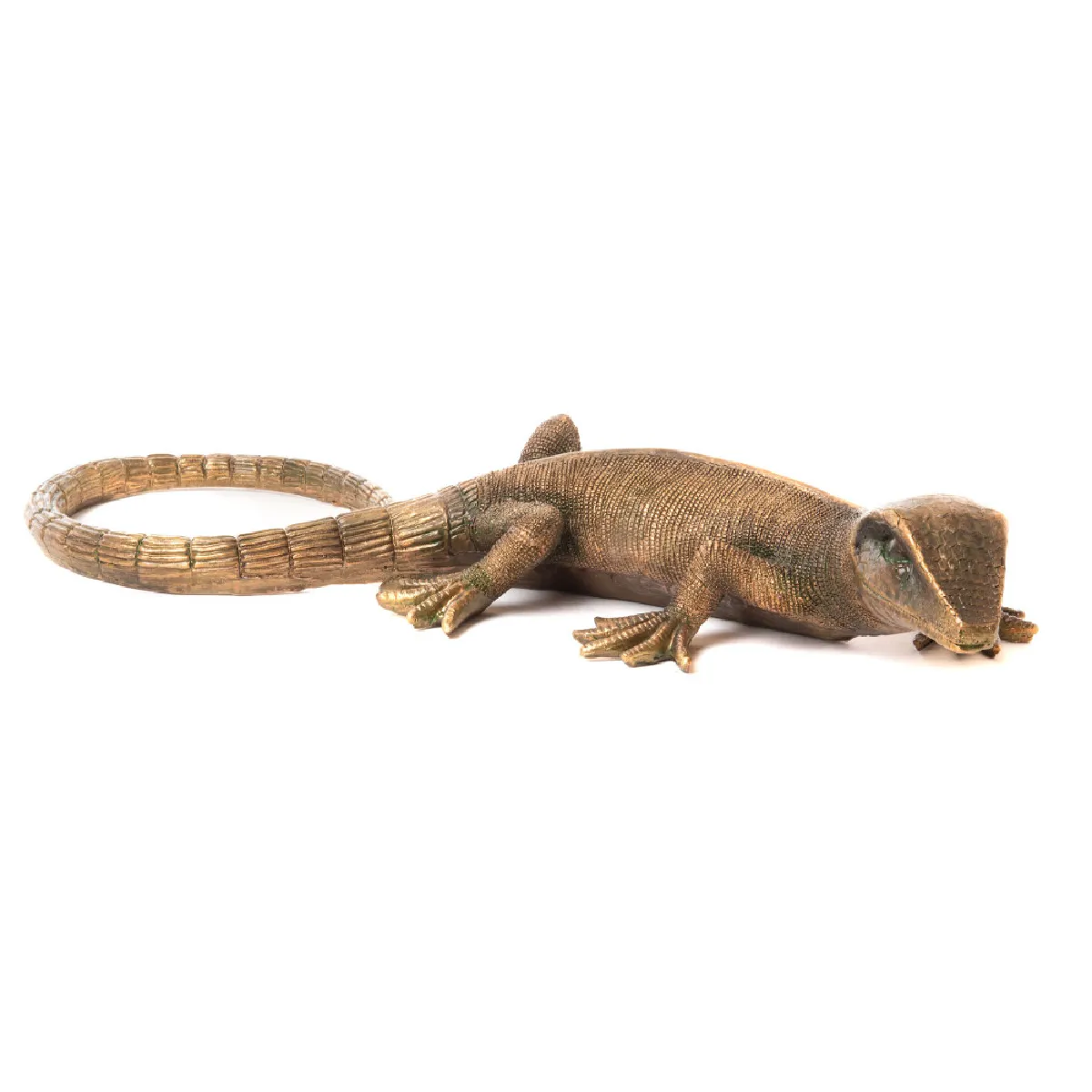 Amadeus Bronze Lézard En Polyrésine 46,5 Cm
