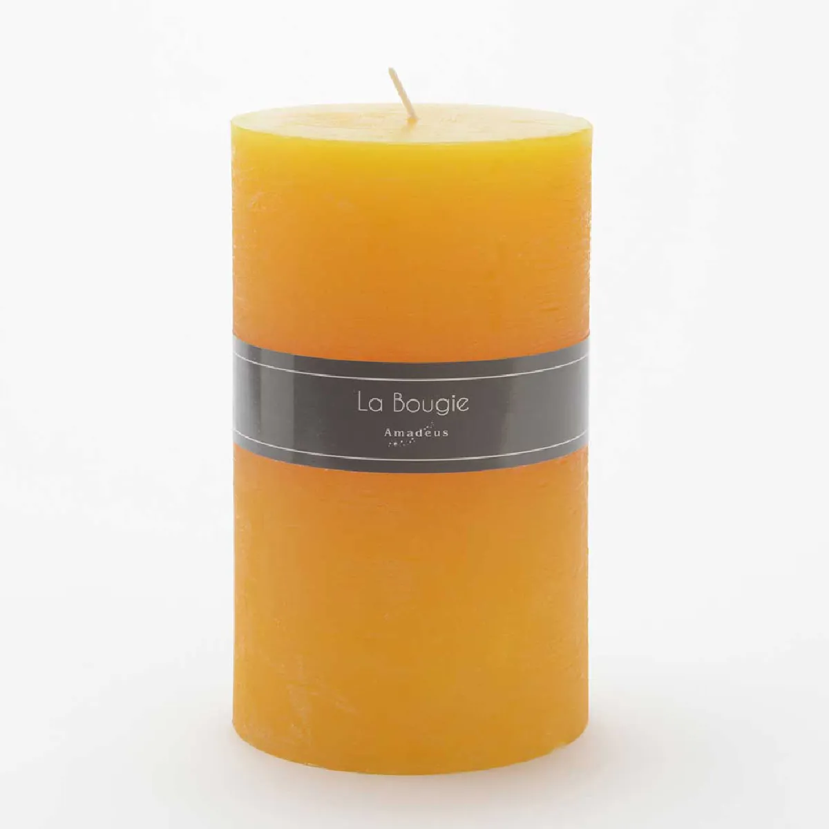 Bougie maxi cylindre moutarde 17 X 10 cm lot de 6