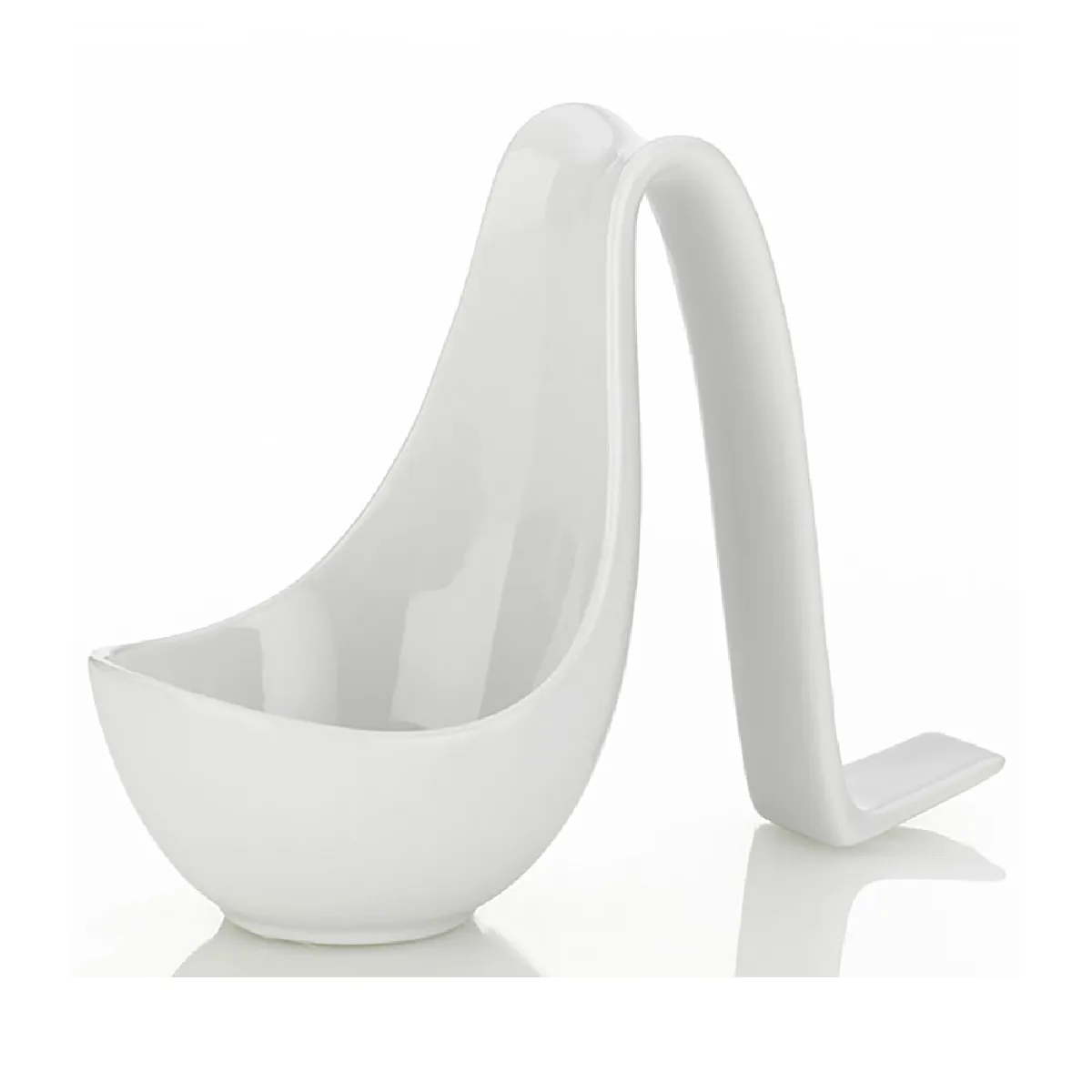 Kela Blanc Repose-Cuillère Cuchara Porcelaine