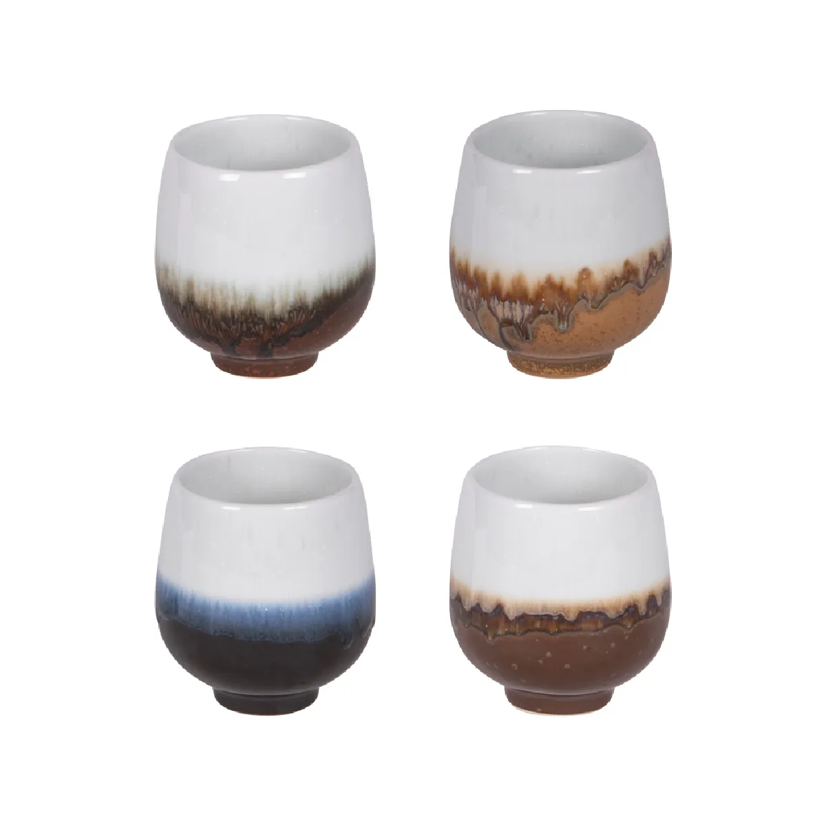 Table Passion - Coffret de 4 Gobelets Wabisabi - Grès - 20 cl - Image 2
