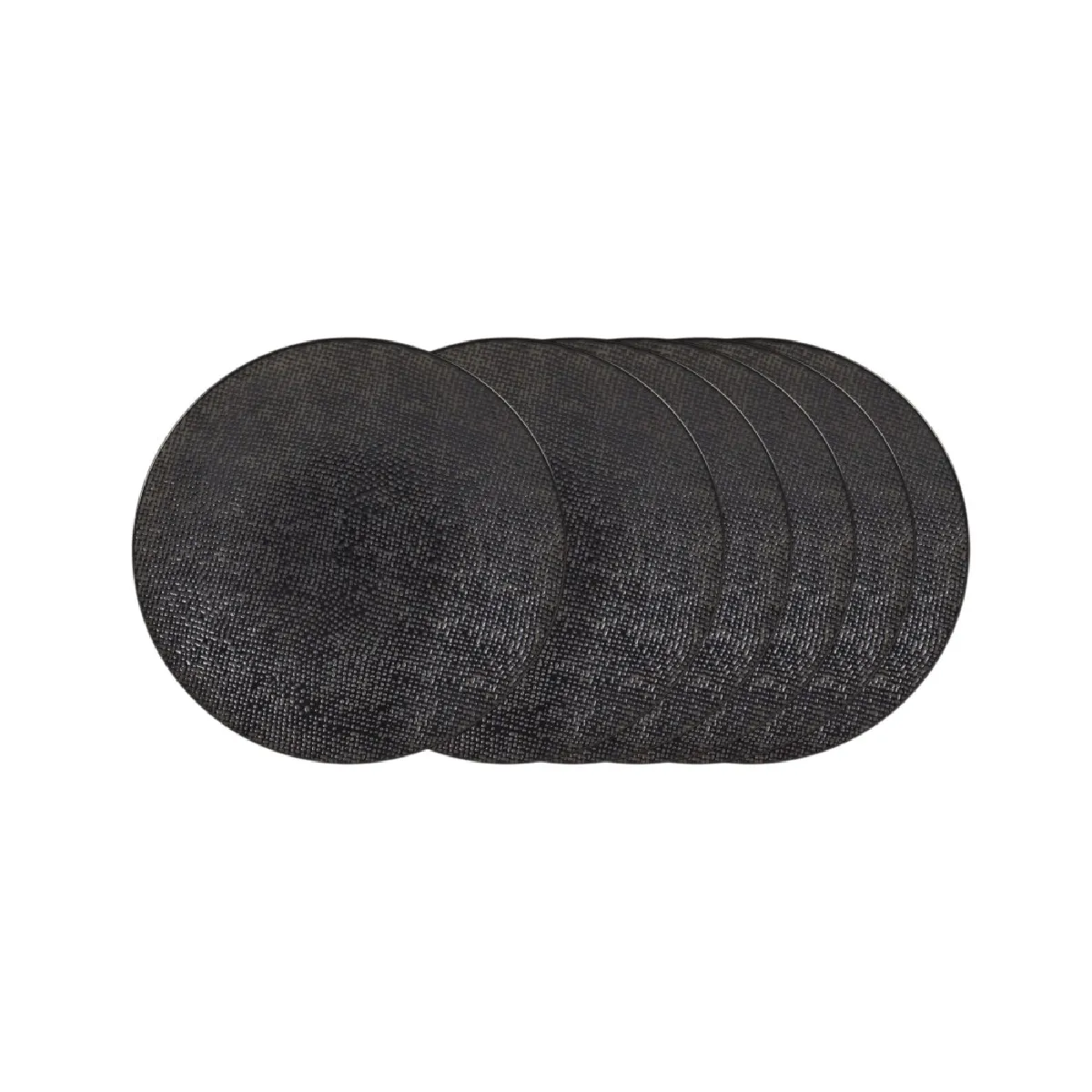 Assiette à dessert Vésuvio noir 21 cm (lot de 6)