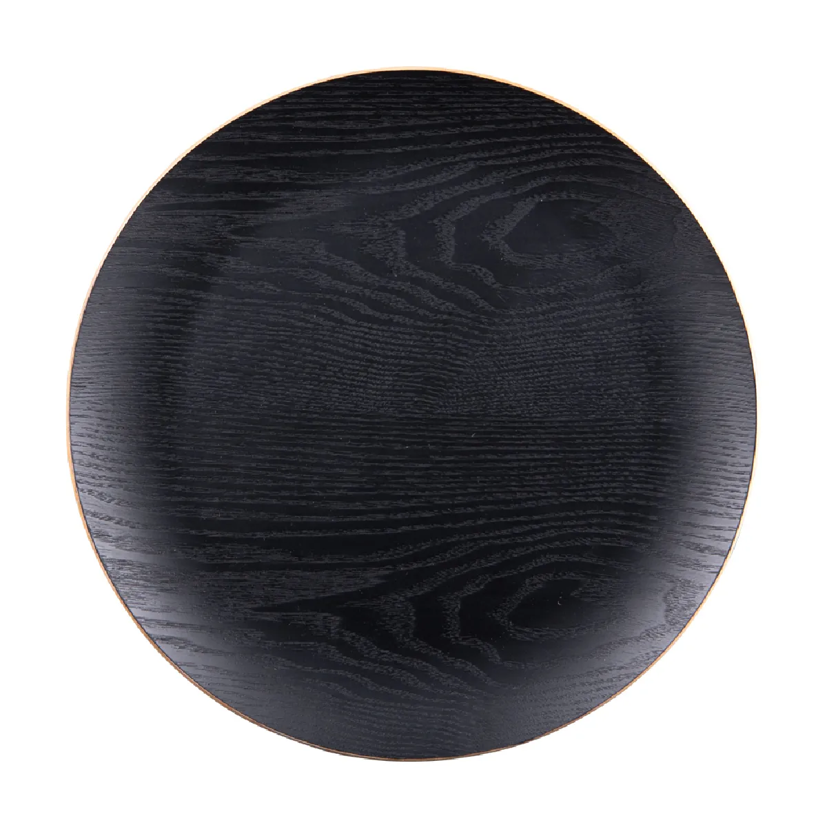Assiette de présentation bois noir 34 cm