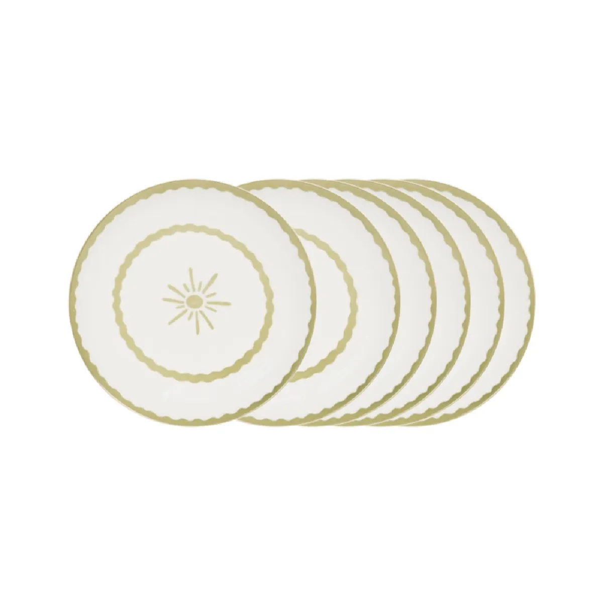 Table Passion Verte Assiette À Dessert Tamara 20 Cm (Lot De 6)
