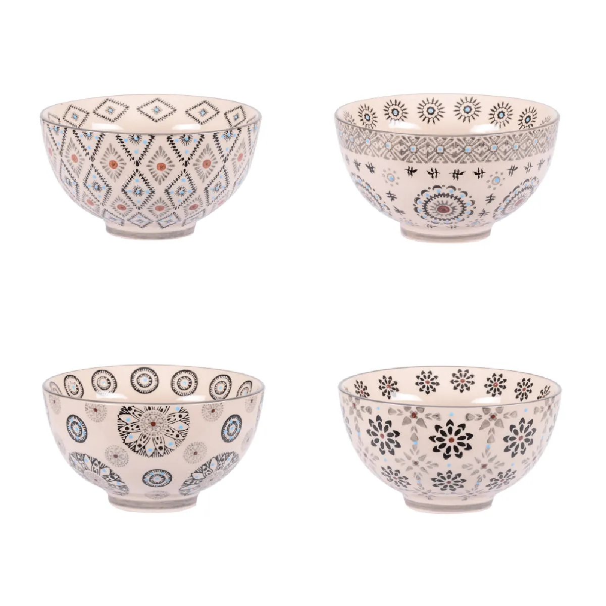 Table Passion Gris Coffret De 4 Coupelles Nelson 11 Cm - Grès - Image 3