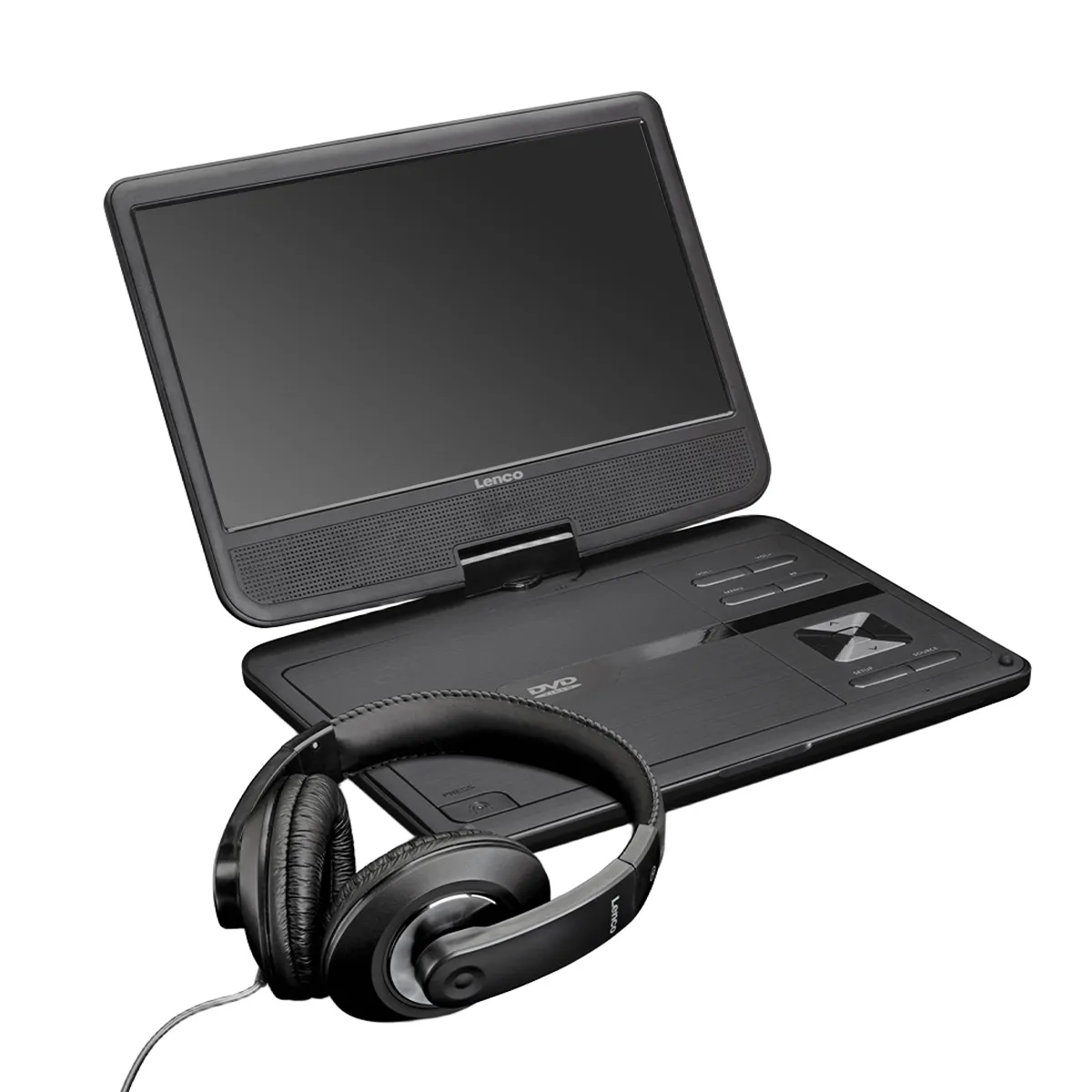 LENCO  Lecteur DVD Portable 10"" avec Port USB / SD / Jack 3.5mm Multi-langues Noir