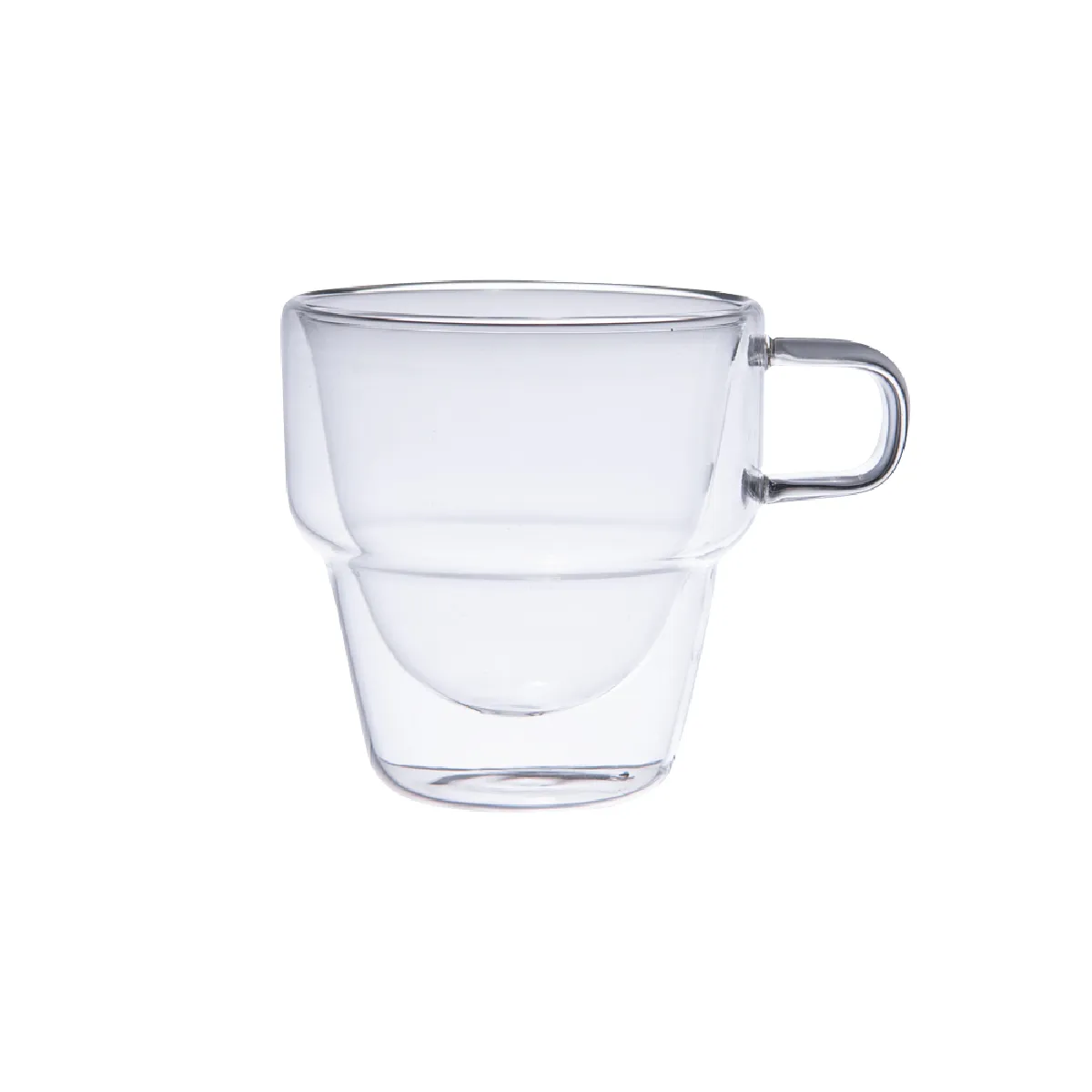 Set de 6 tasses à café 10 cl Sao double paroi en verre borosilicate