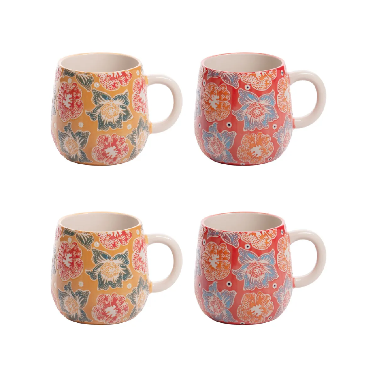 Table Passion Coffret De 4 Mugs Zphyr 50 Cl - Multicolore - Grès - Image 4
