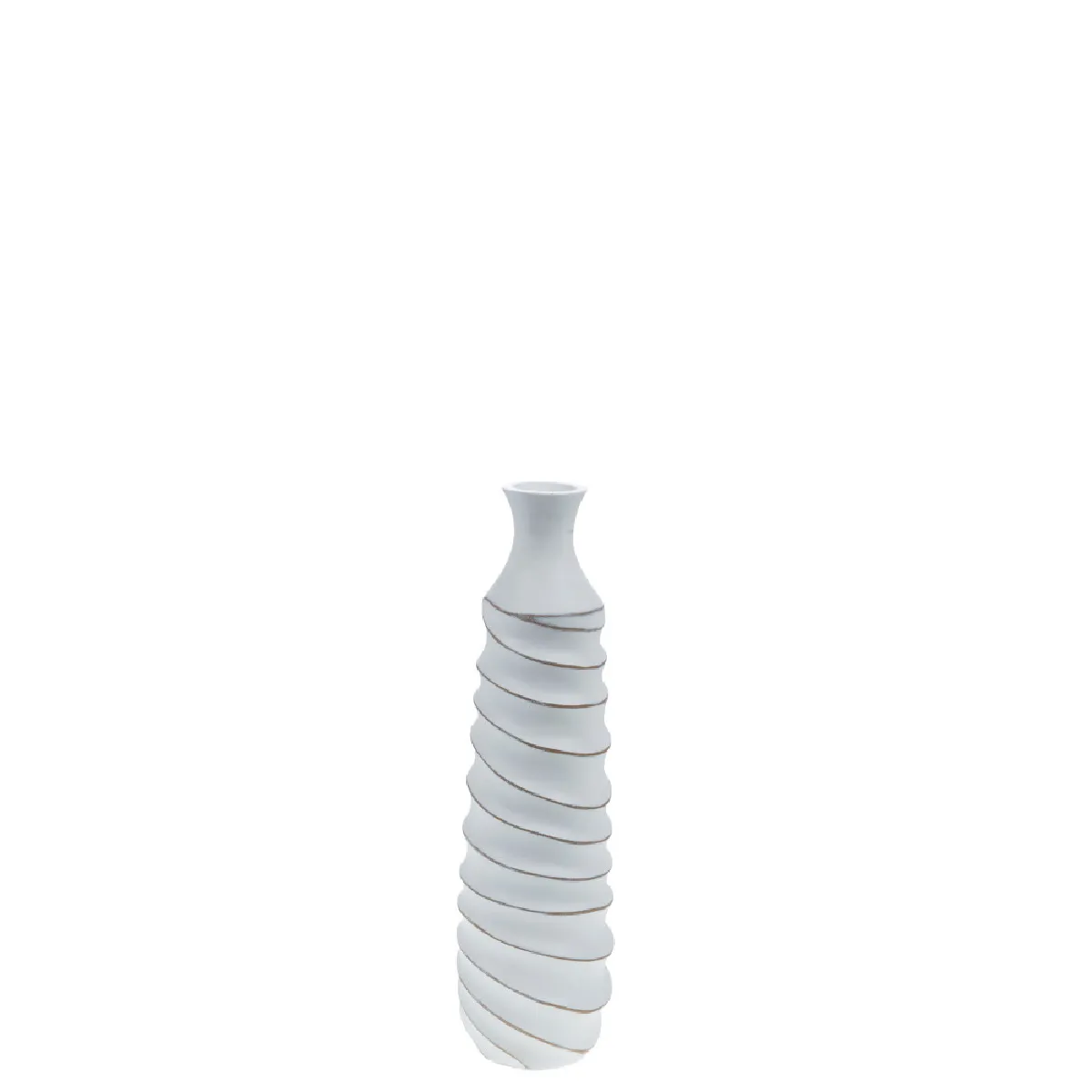 Non Communiqué Blanc Vase Gao 50 Cm - Amadeus - Résine - Image 3