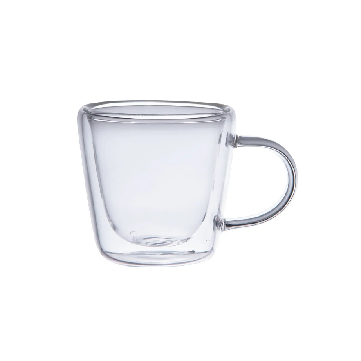 Set de 6 tasses à café 9 cl Arô double paroi en verre borosilicate