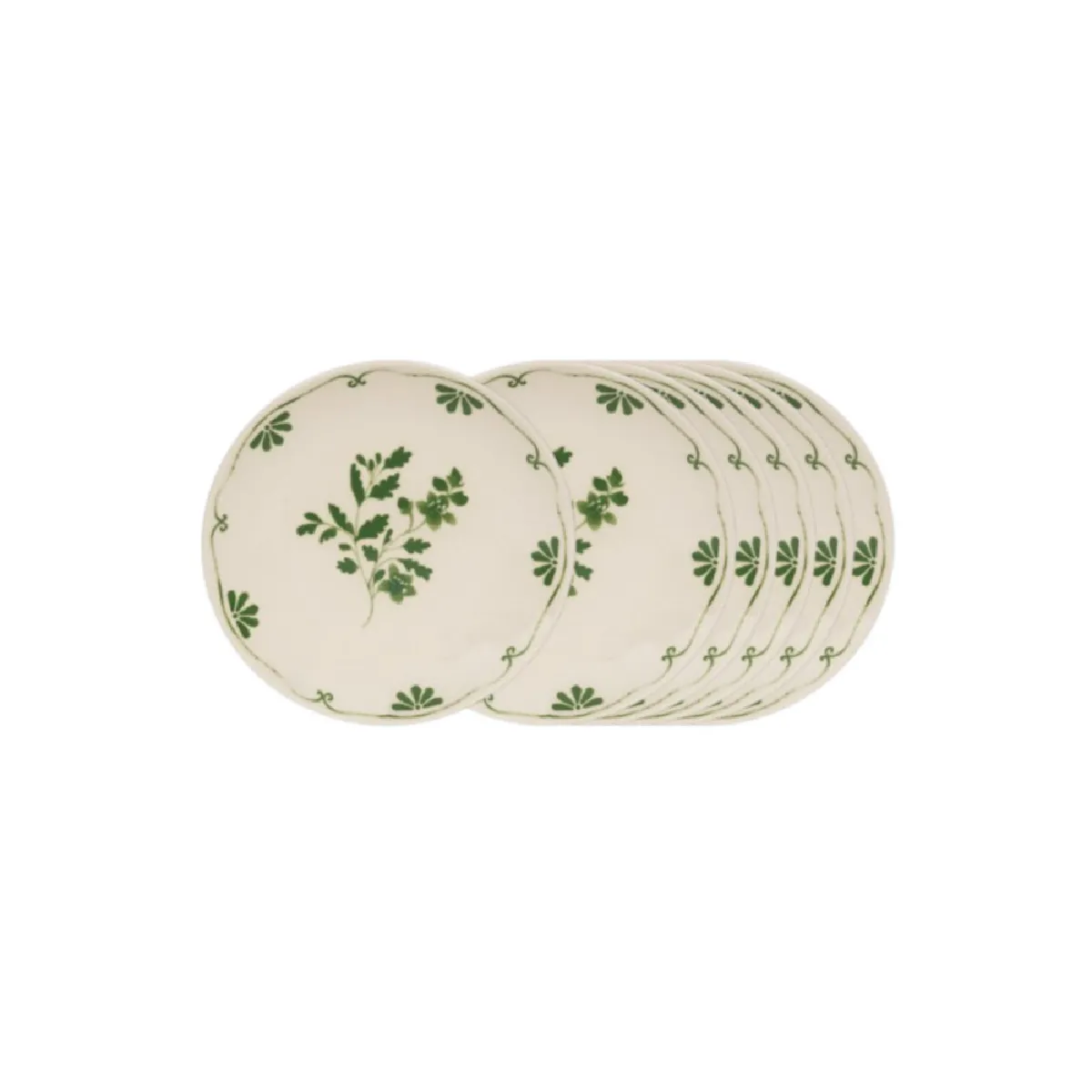 Table Passion Verte Assiette Cocktail Appoline 15 Cm (Lot De 6)