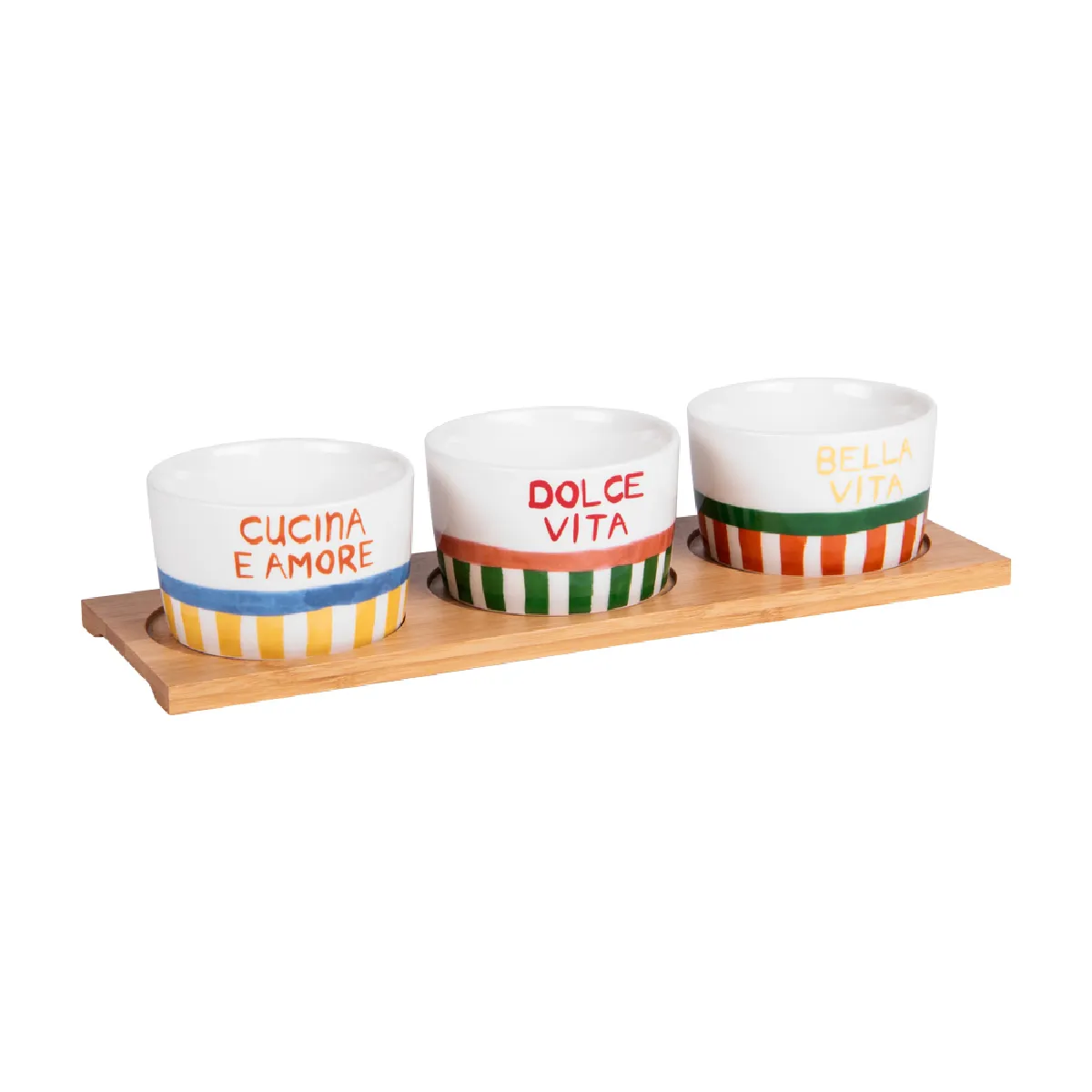 Table Passion Service Apéritif 3 Pièces Dolce Vita 28,5 Cm