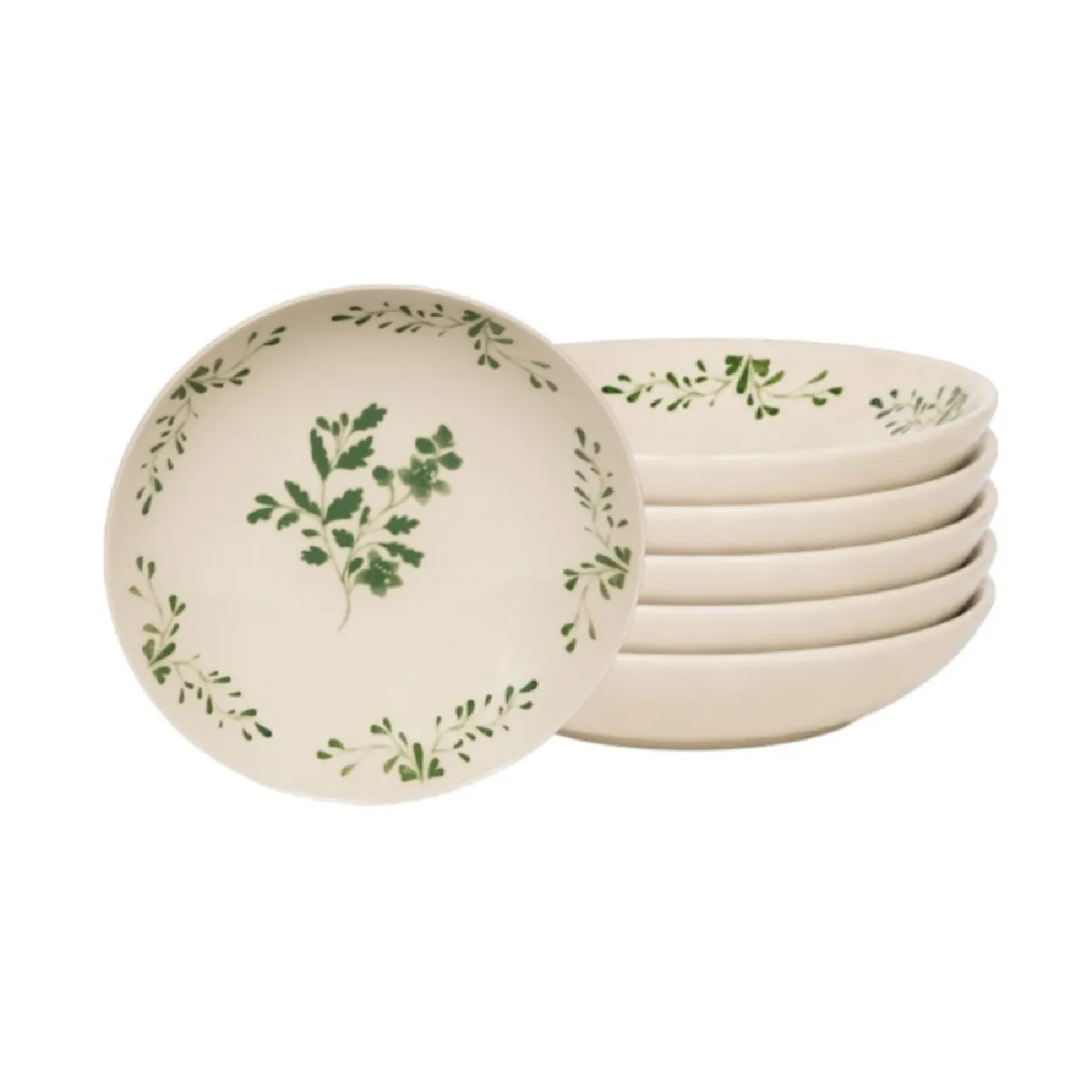 Table Passion Verte Assiette Creuse Appoline 22 Cm (Lot De 6)