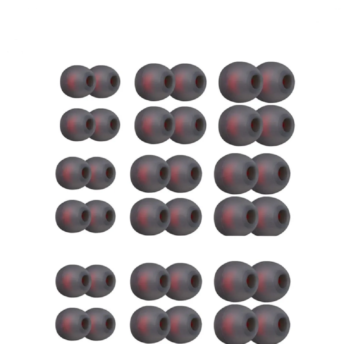 Inf Coussinets D'oreille En Silicone Pour Écouteurs Intra-Auriculaires 18 Paires Grey