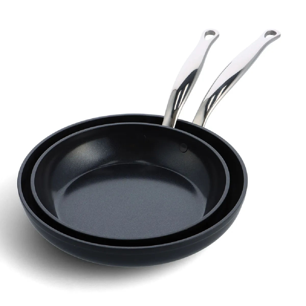 Greenpan Set De 2 Poêles 24 /28 Cm Aluminium Forgé Revêtement Céramique - Barcelona Pro