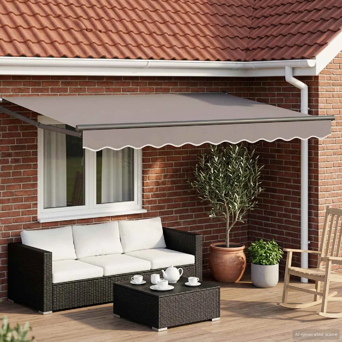 vidaXL Cadre de store rétractable électrique 4 x 2 Acier Jardin et Terrasse Solution Moderne dOmbre Extérieure42024860 - vue 3
