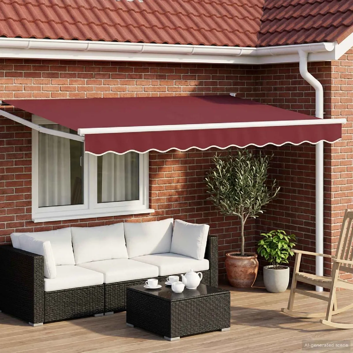 vidaXL Store rétractable manuel avec LEDs 3 5 x 2 5 - vue 5