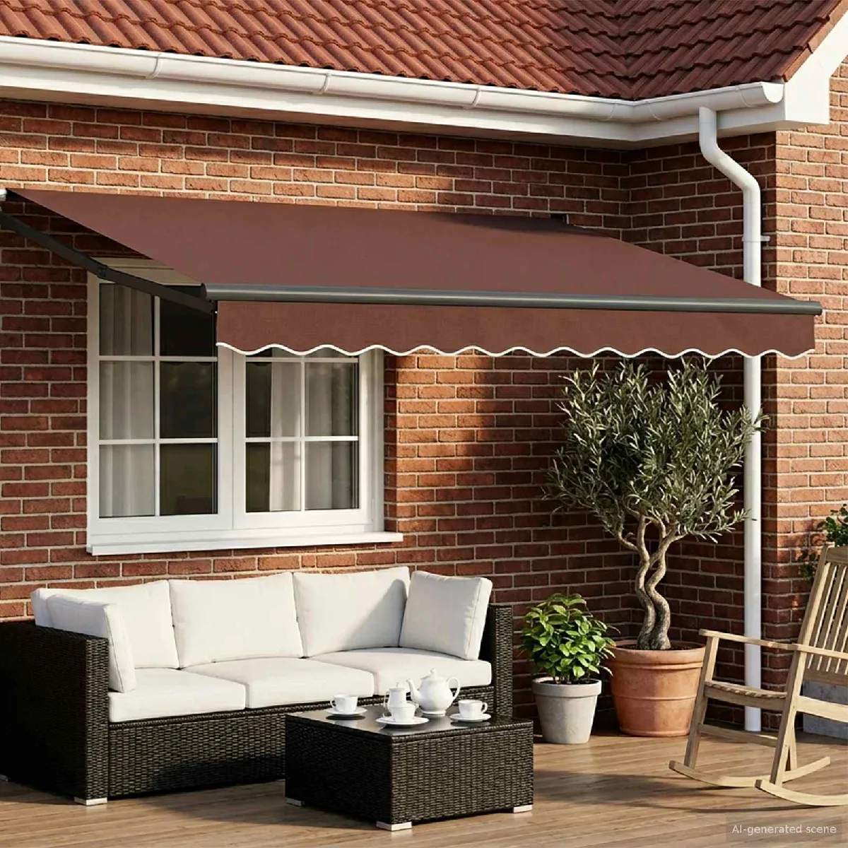 vidaXL Auvent rétractable électrique 3 x 25 Jardin et terrasse Store électrique moderne3421325 - vue 6