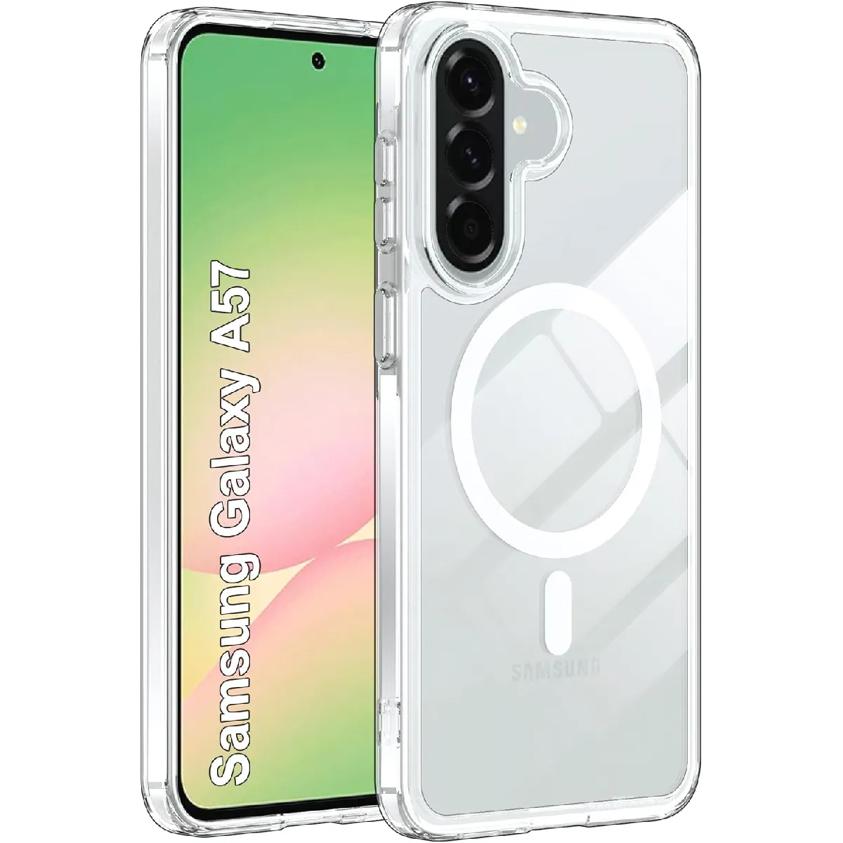 Little Boutik Coque Silicone Compatible Magsafe Samsung Galaxy A57 - Transparent