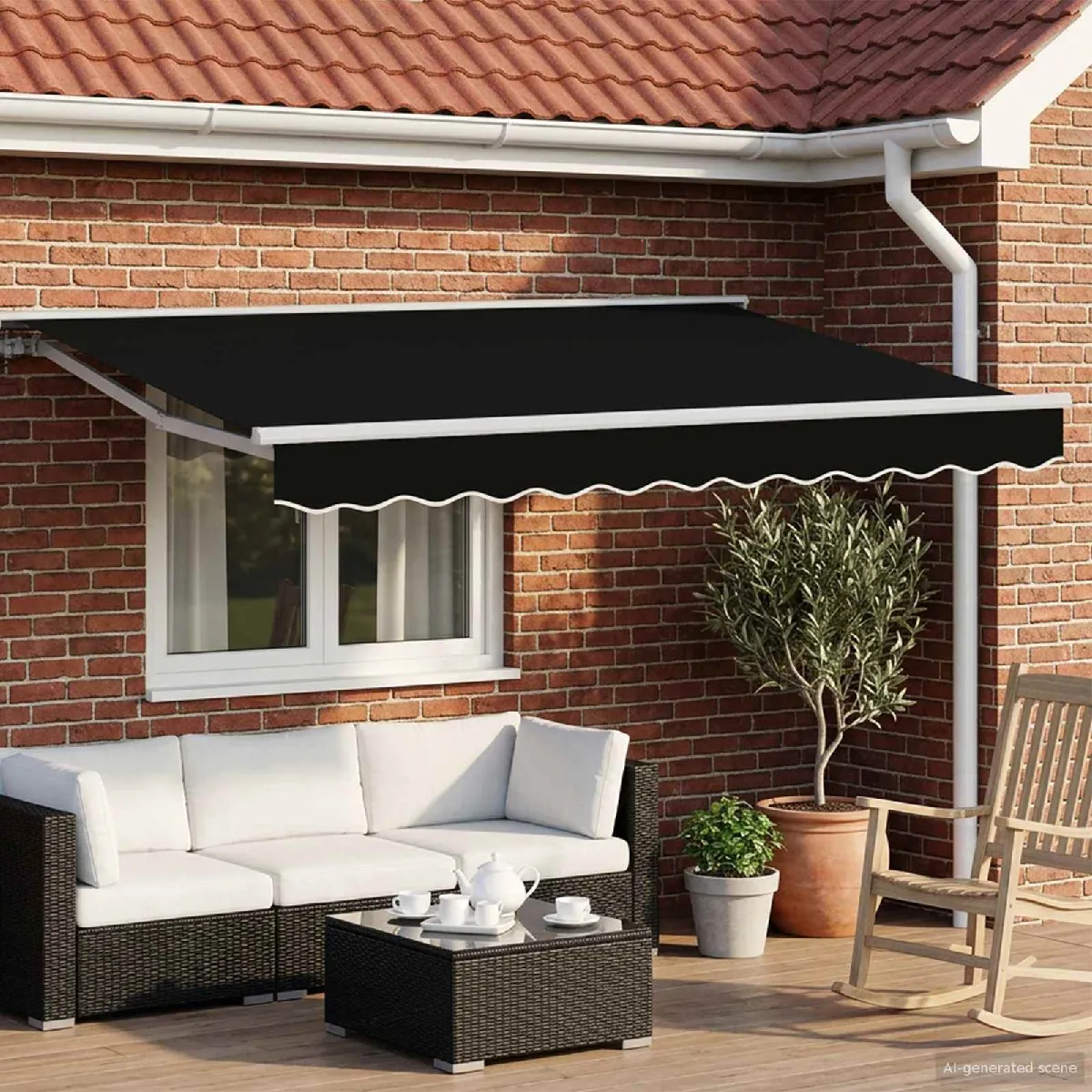 vidaXL Auvent rétractable électrique 3 x 25 Jardin et terrasse Store électrique moderne3421325 - vue 7