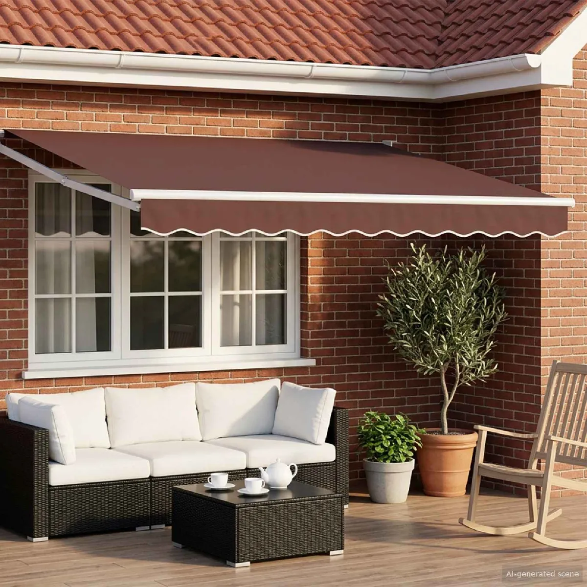 vidaXL Auvent rétractable électrique 3 x 25 Jardin et terrasse Store électrique moderne3421325 - vue 3