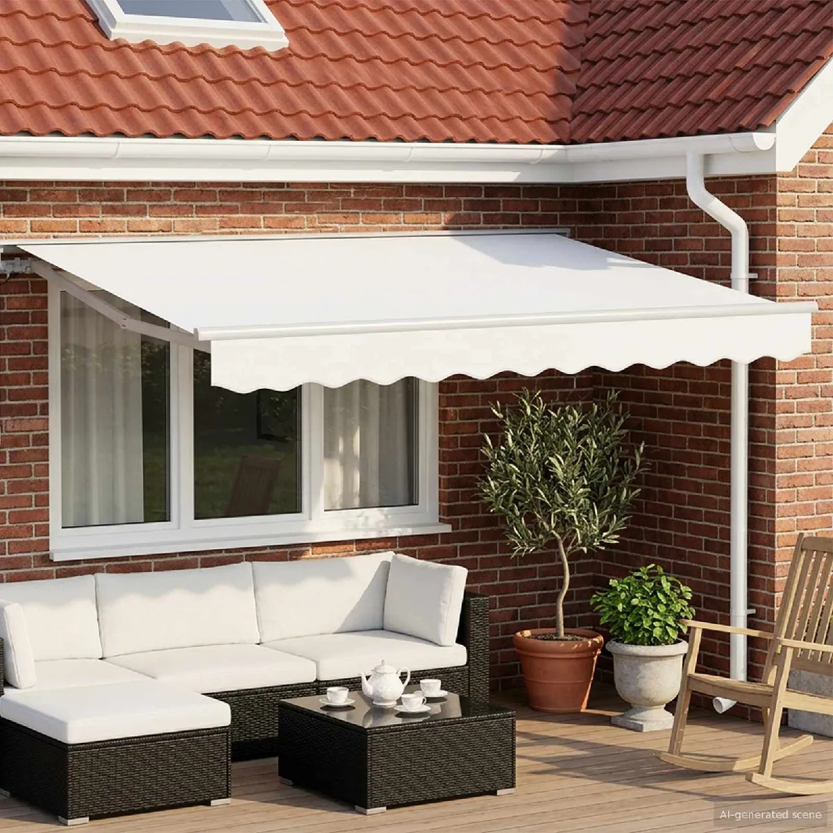 vidaXL Auvent rétractable électrique 3 x 25 Jardin et terrasse Store électrique moderne3421325 - vue 4