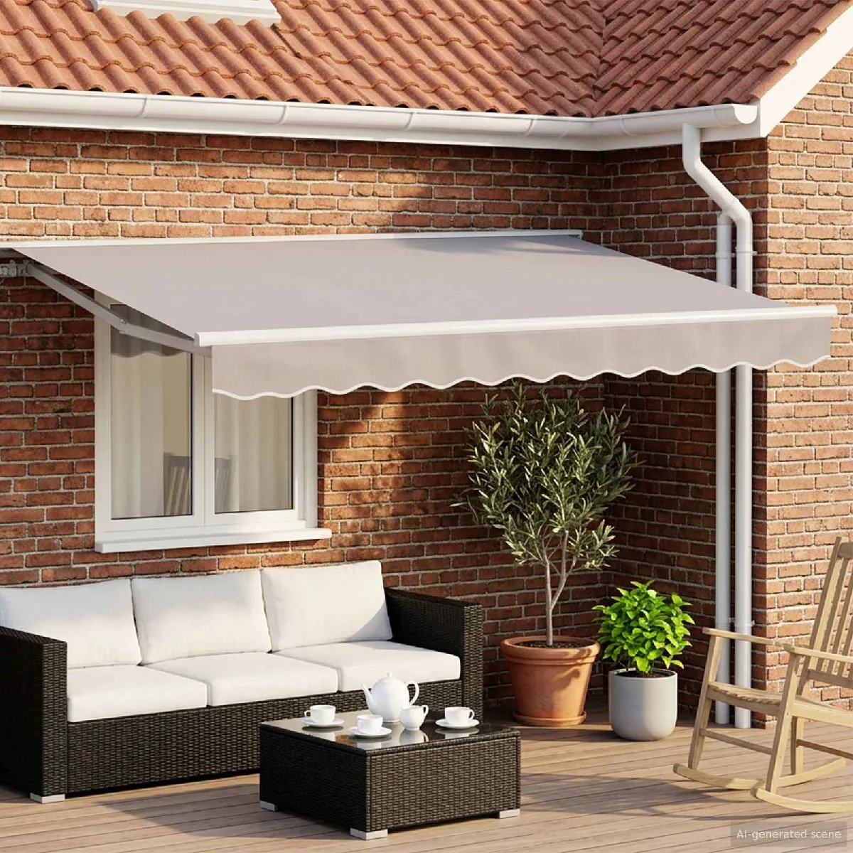 vidaXL Auvent rétractable électrique 3 x 25 Jardin et terrasse Store électrique moderne3421325 - vue 2