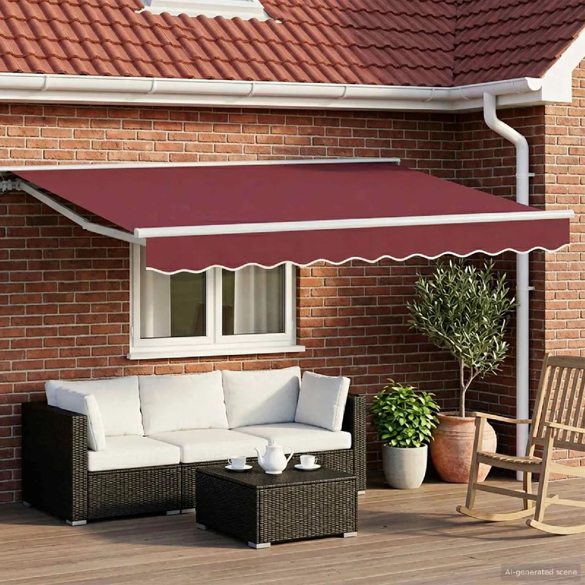 vidaXL Auvent rétractable électrique 3 x 25 Jardin et terrasse Store électrique moderne3421325 - vue 8