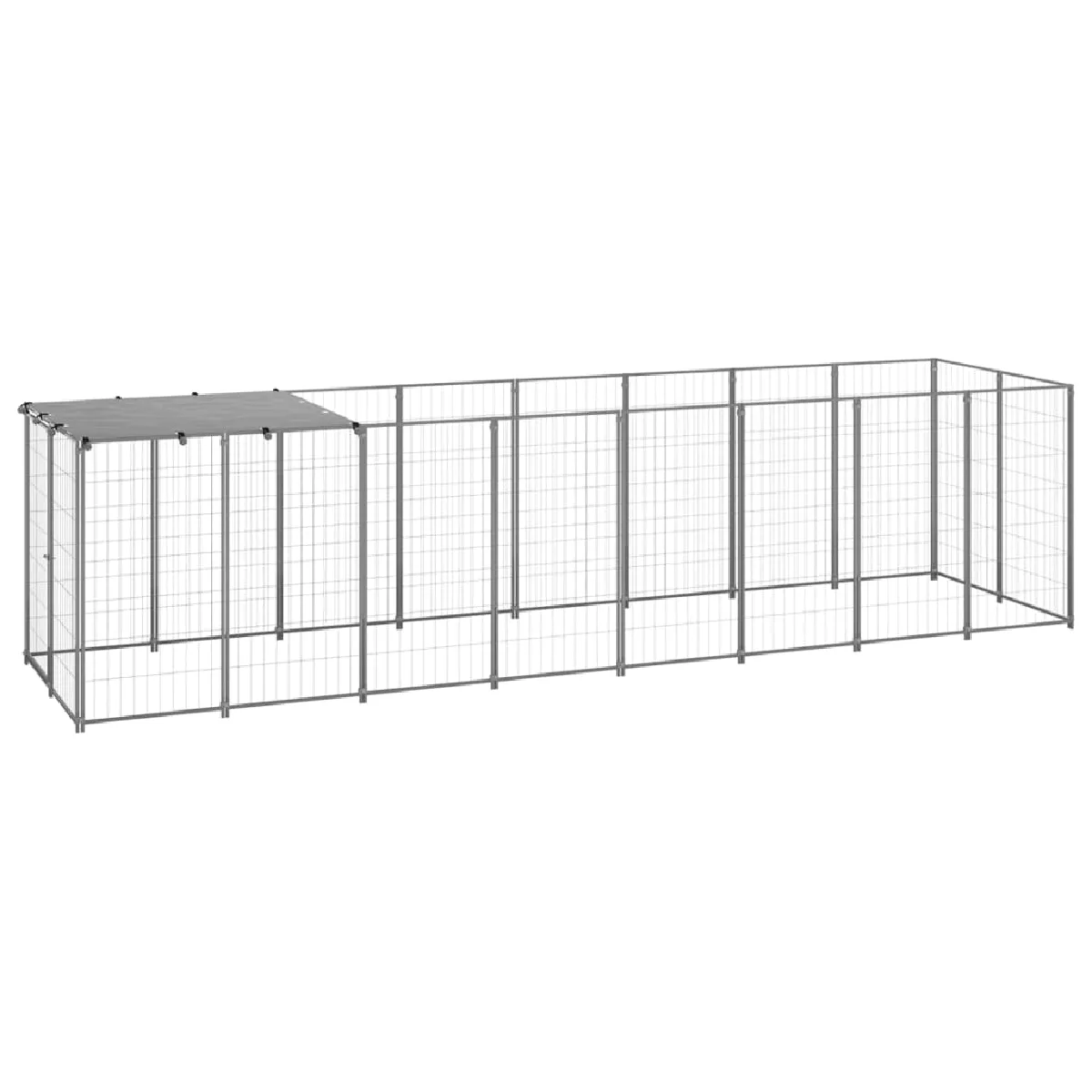 vidaXL Chenil 4 84 m² Acier - vue 3