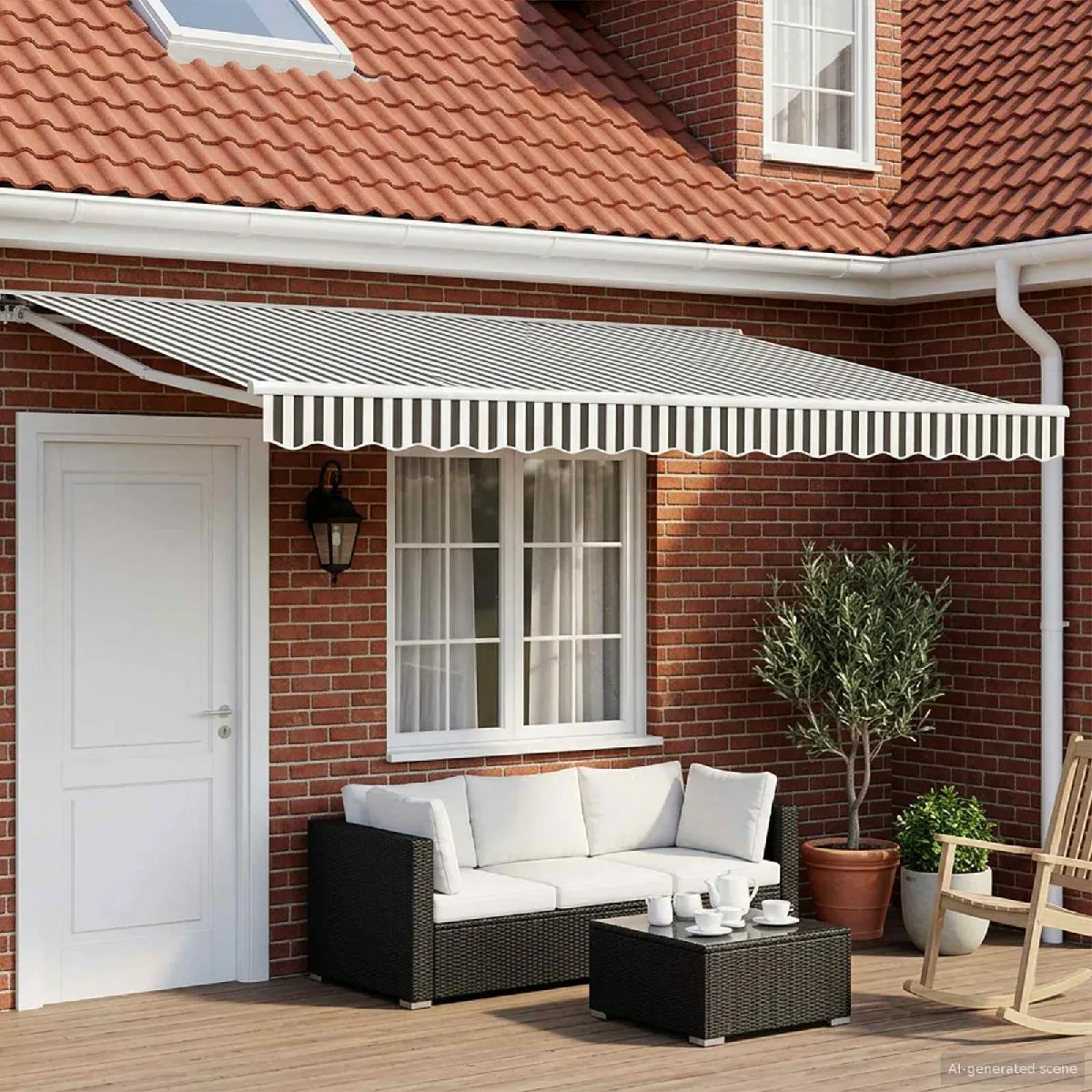vidaXL Auvent rétractable électrique Jaune et 4 × 3 Jardin et terrasse Store électrique moderne3421581 - vue 5