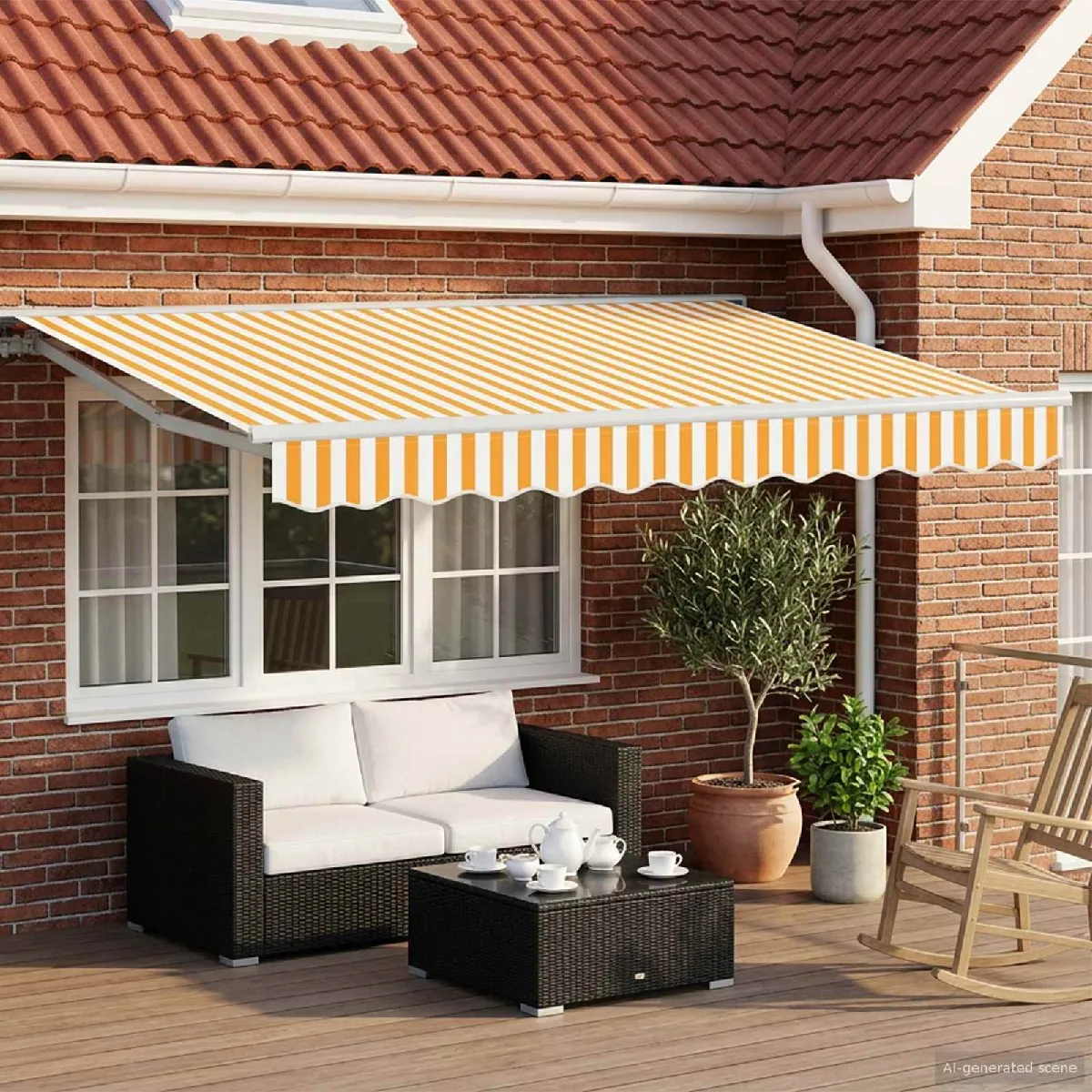vidaXL Auvent rétractable électrique 3 x 25 Jardin et terrasse Store électrique moderne3421325 - vue 9