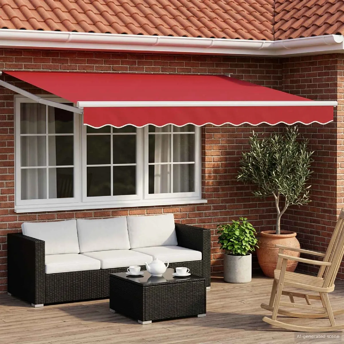 vidaXL Store rétractable manuel avec LEDs 3 5 x 2 5 - vue 6