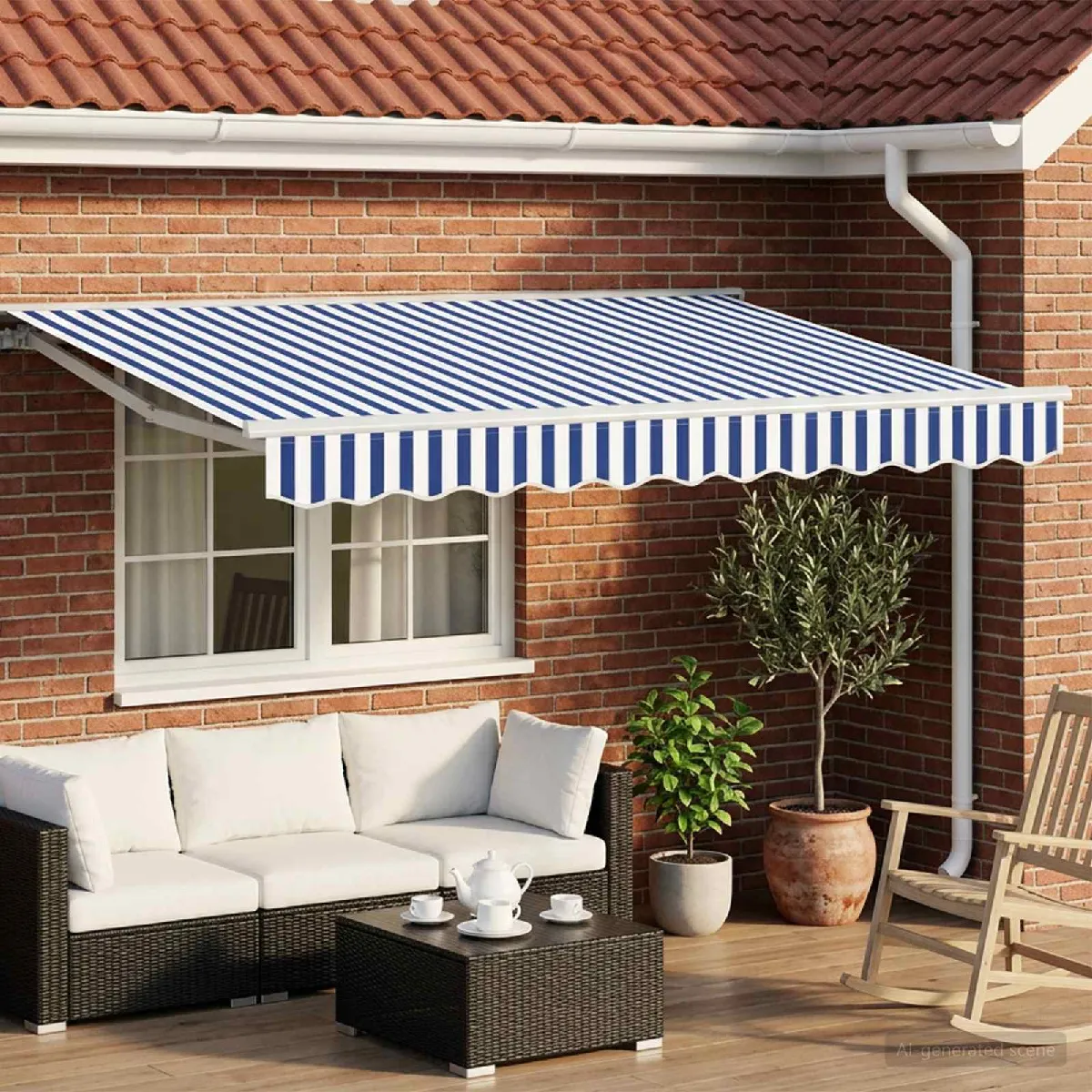 vidaXL Auvent rétractable électrique Jaune et 3 5 x 2 5 - vue 2
