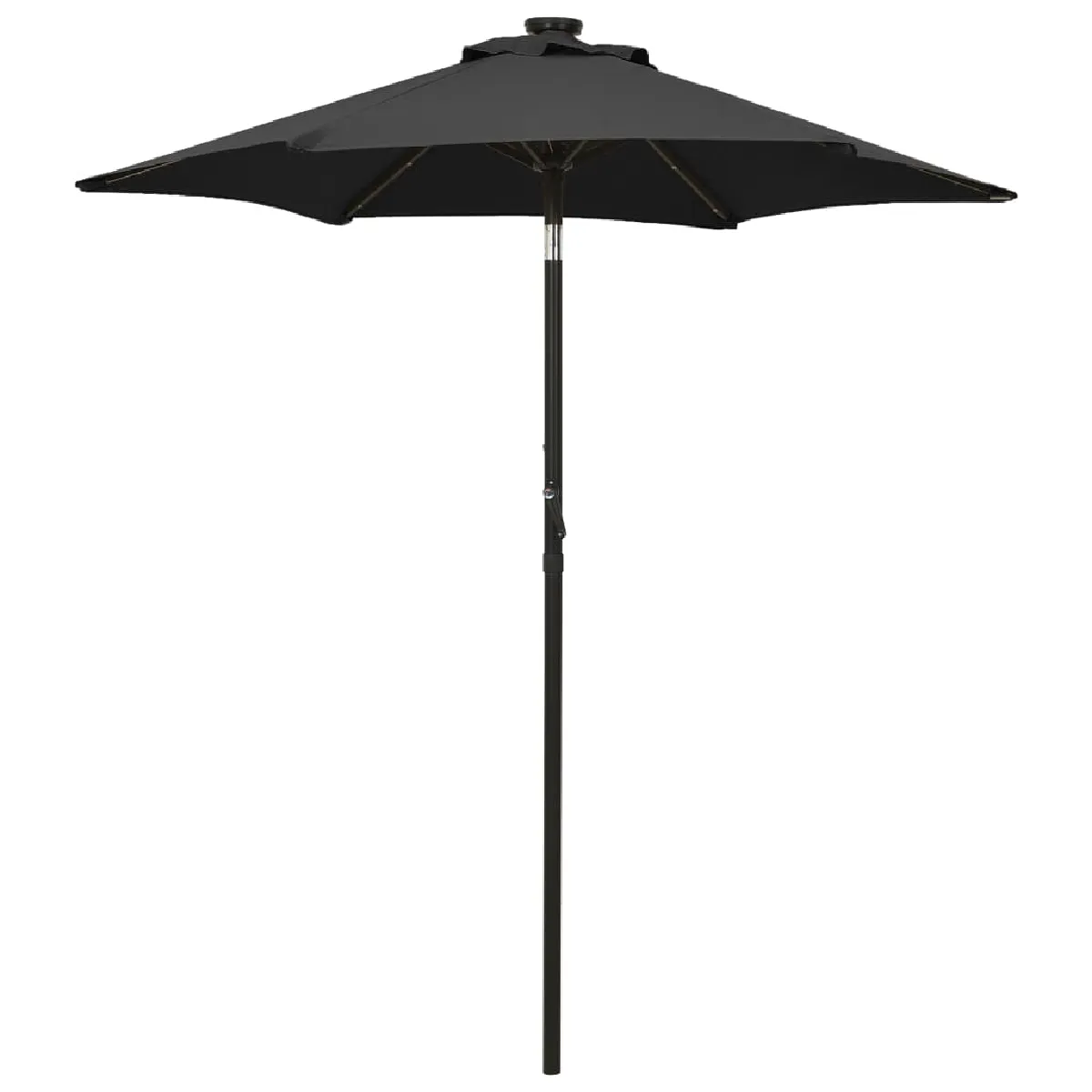 Vidaxl Parasol de jardin avec lumières LED taupe 200x211 cm aluminium