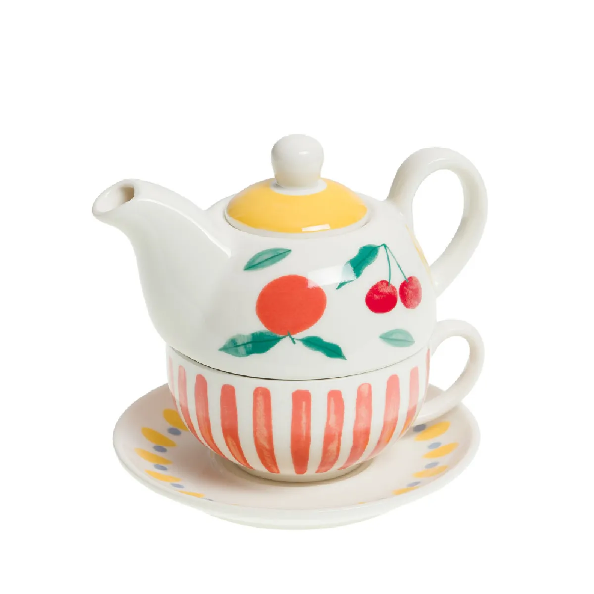 Amadeus Blanc Coffret Théière Tea For One Fruty - Porcelaine - Image 2