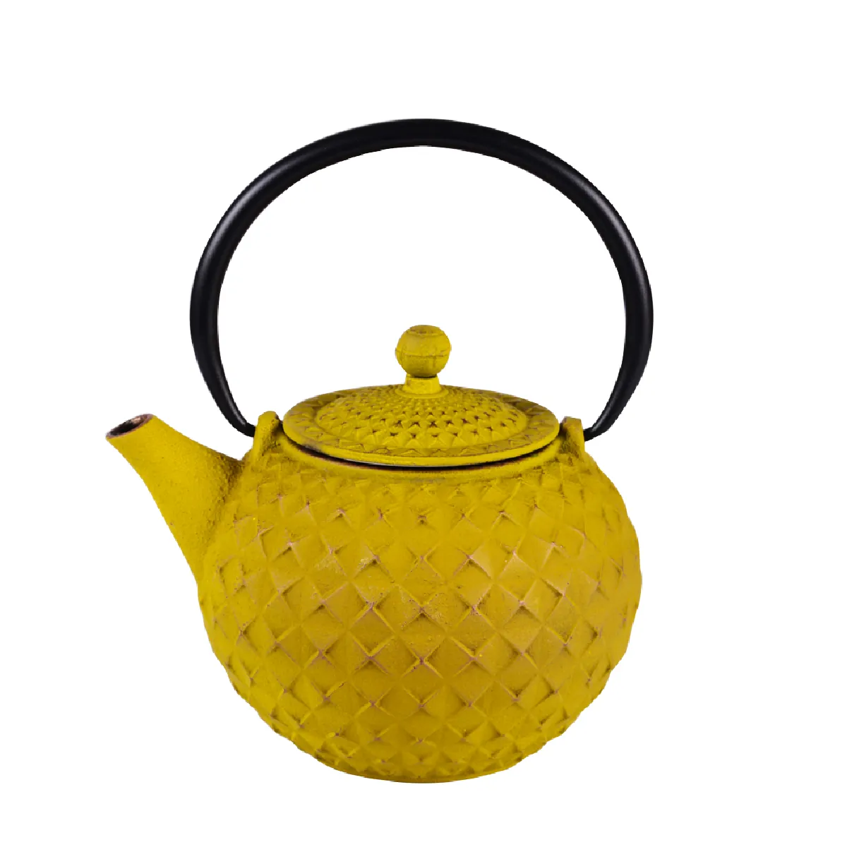 TREND UP Th&eacute;i&egrave;re en fonte 1 l avec fitre inox Octo jaune