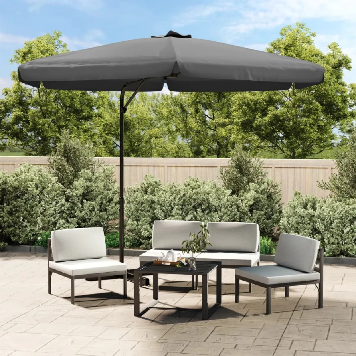 vidaXL Parasol d'extérieur 300 cm Sable - vue 2