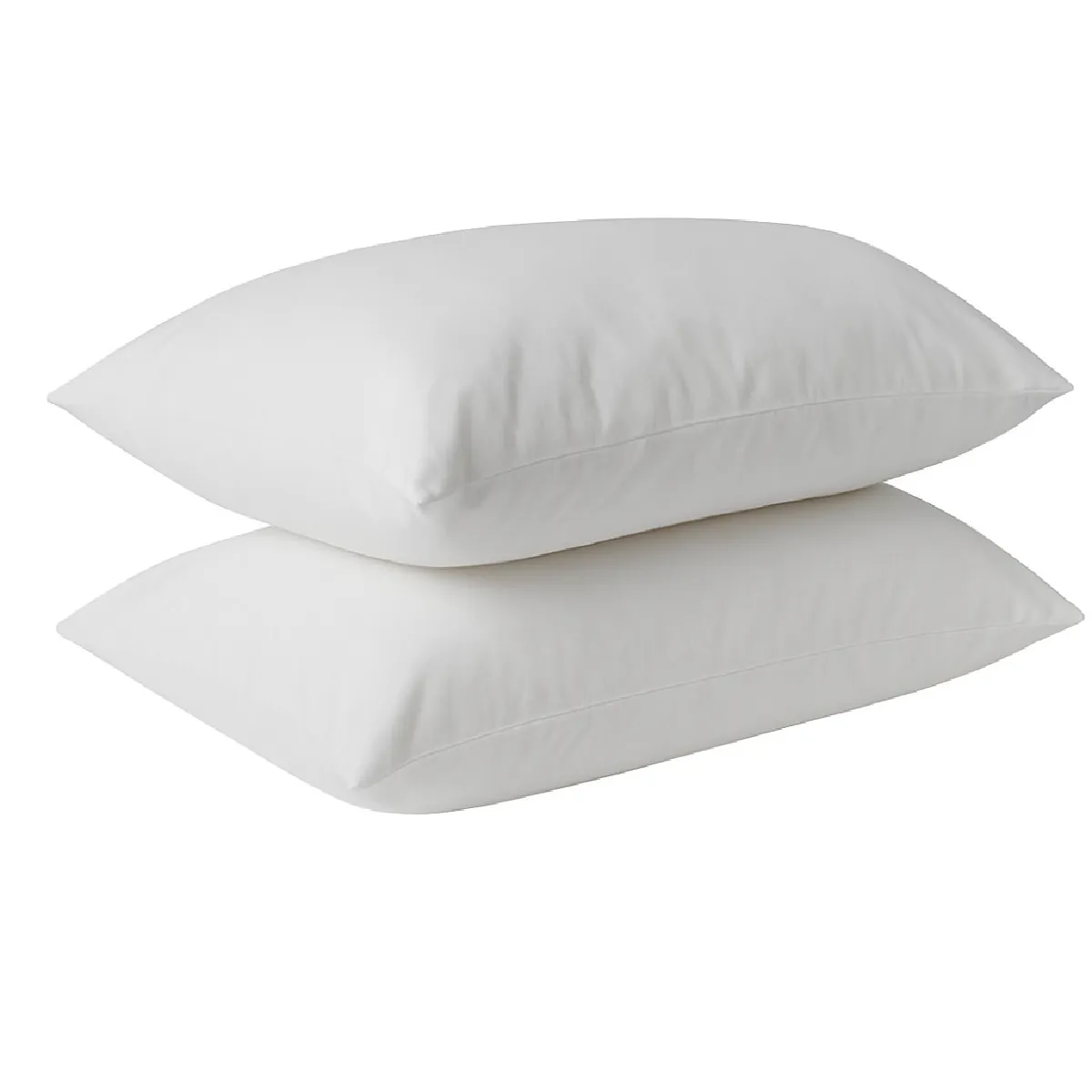 MORTREUX Lot de 2 oreillers blancs - Microfibre - Moelleux - 50x70 - 39985