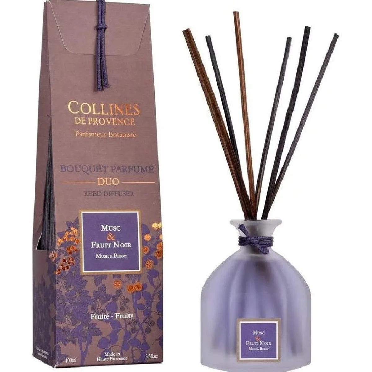 Collines De Provence Noir/Violet Bouquet Parfumé Musc Fruit