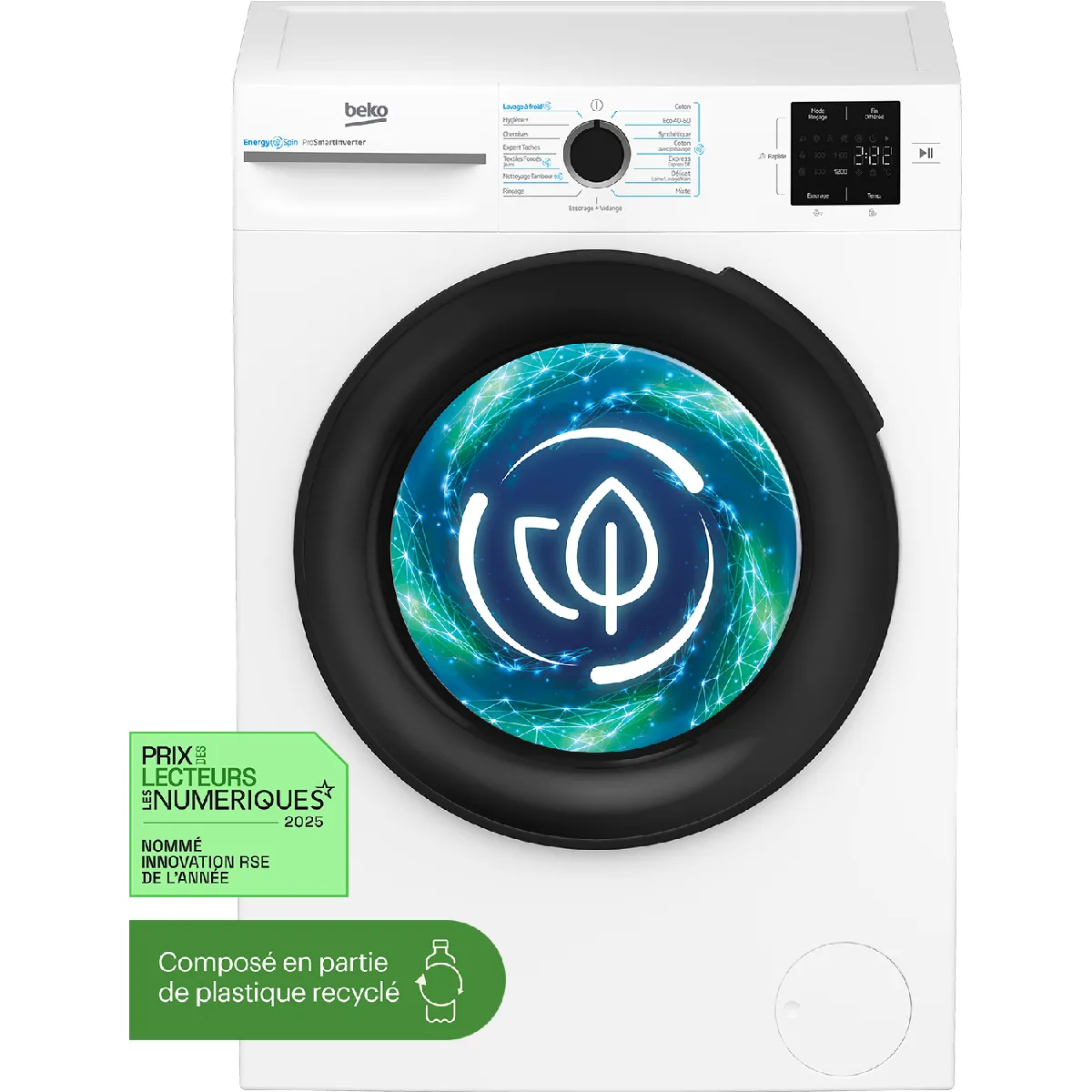Lave-Linge Hublot Beko BM3WFU47411B – 7 Kg, 1400 Tr/min, Classe A - vue 4