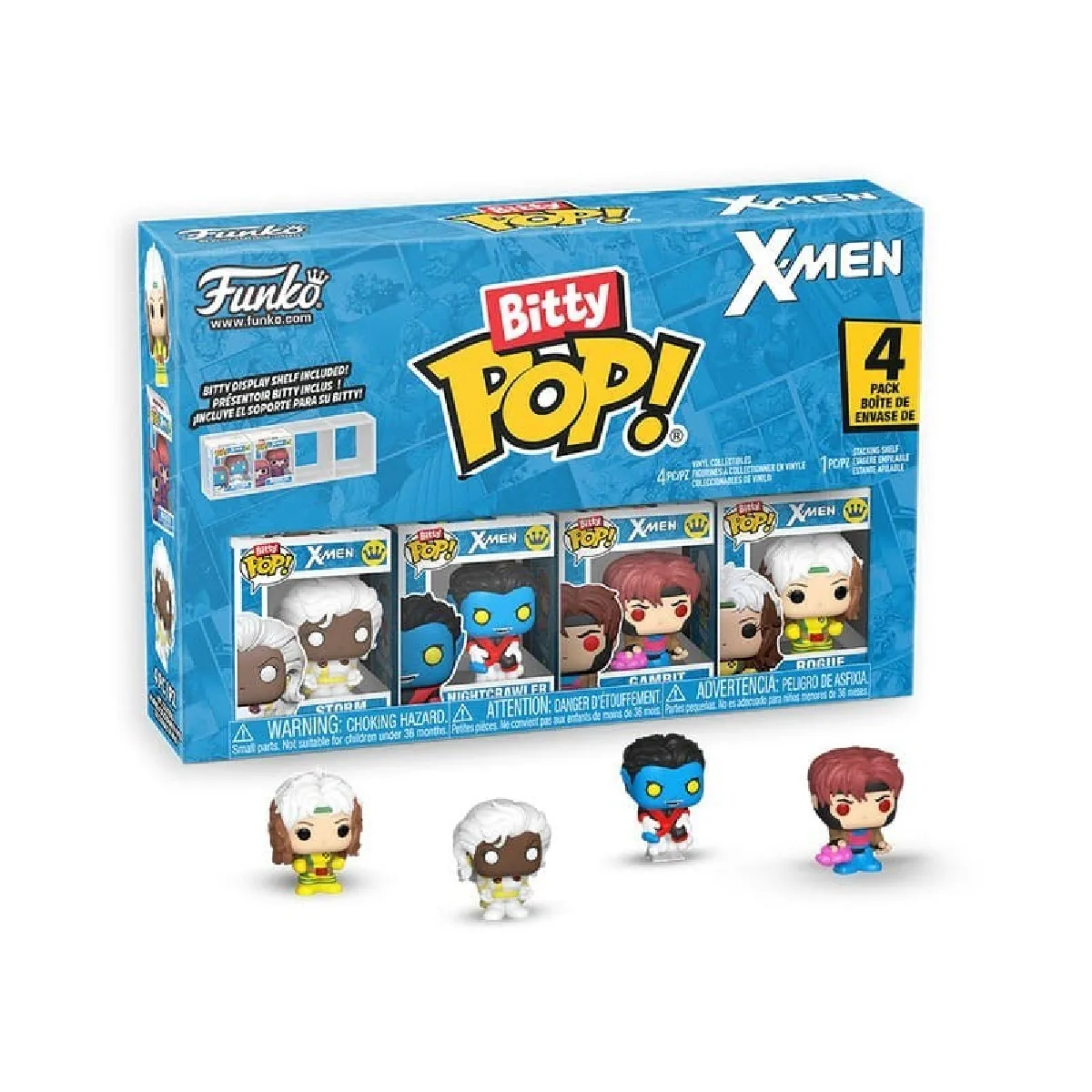 X-Men - Pack 4 figurines Bitty POP! Gambit 2,5 cm